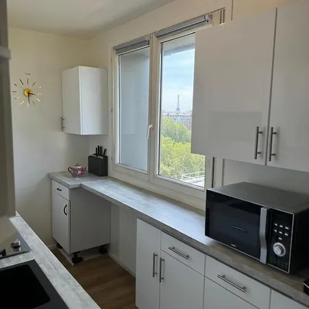 Apartment Apparemment Lumineux Vue Tour Eiffel